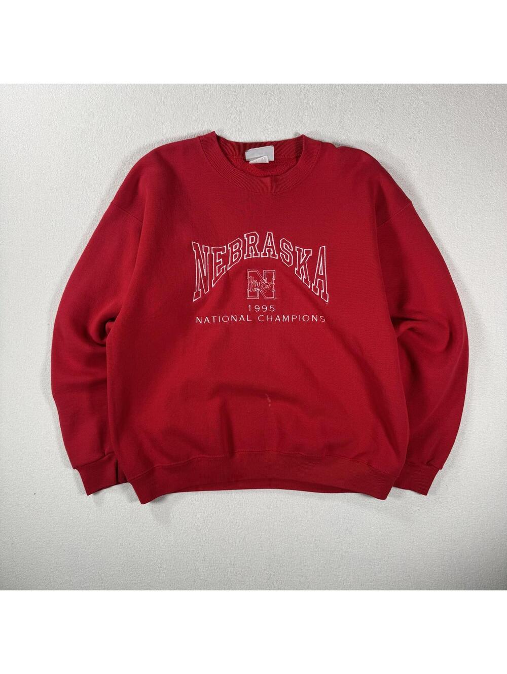 Vintage 90s Nebraska Spellout Collegiate Sweater